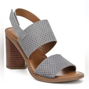 Franco Sarto Delores stacked heel suede sandal size 8.5
